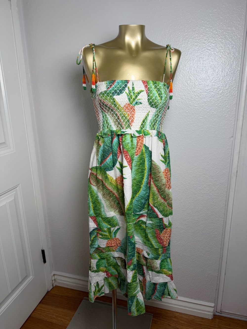 Farm Rio Forest Palm Midi Dress XS - Picture 2 of 11